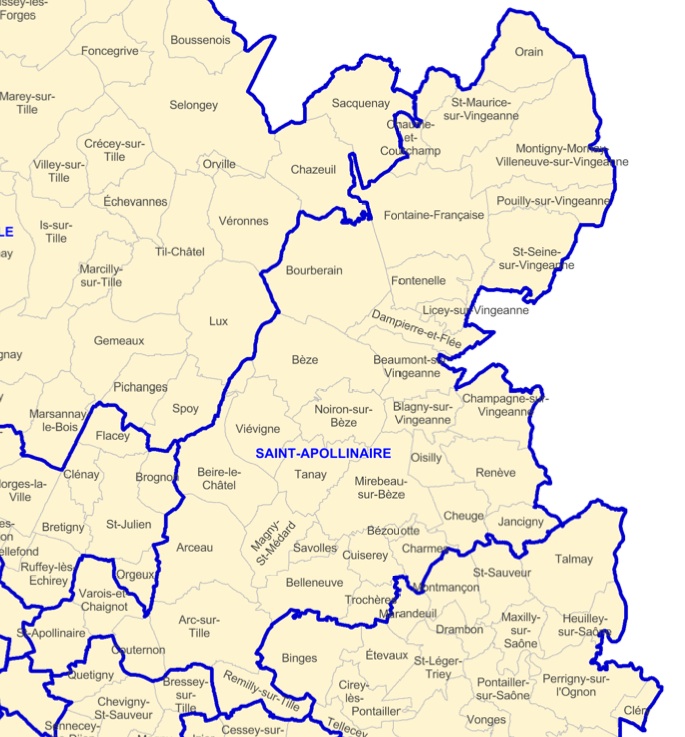 Le nouveau canton de Saint-Apollinaire dont fait partie Trochères.